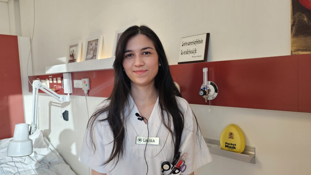 Sykepleier på sykehus.