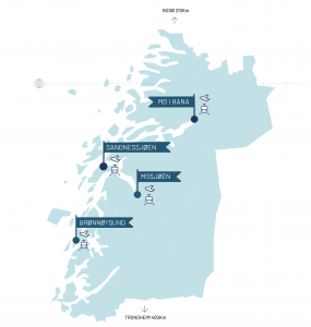 Kart over helgeland