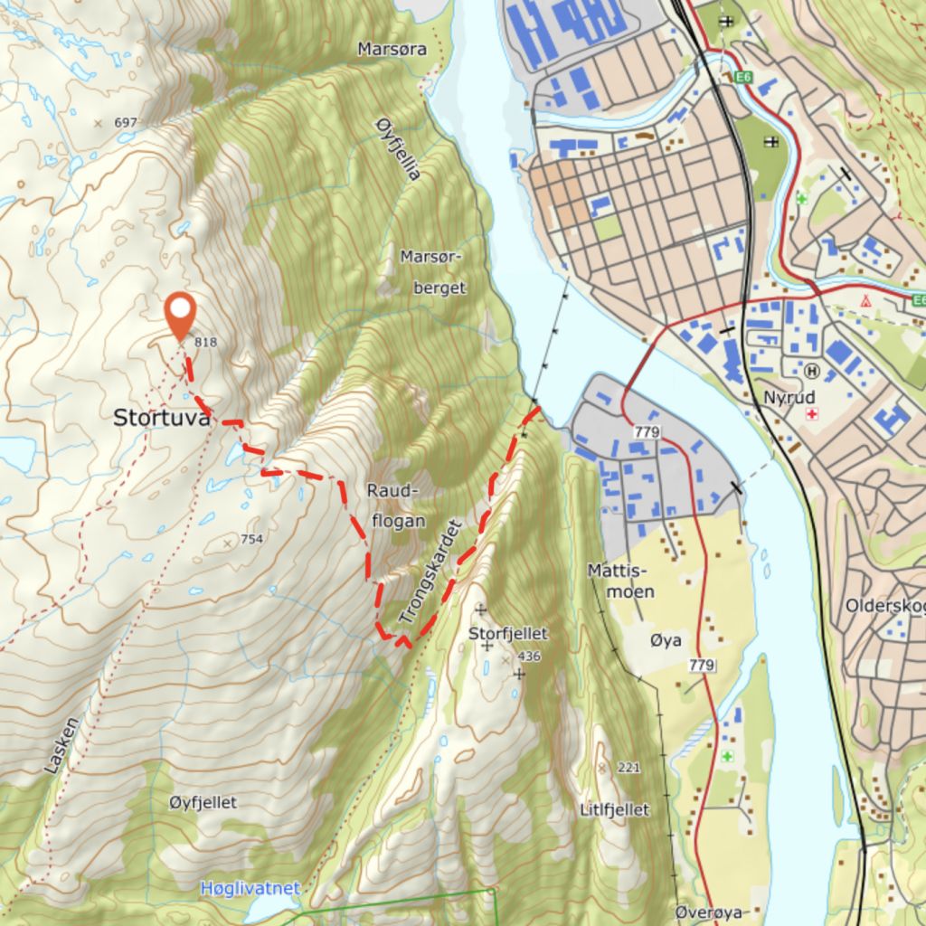 Turbeskrivelse Helgelands trappa i Mosjøen