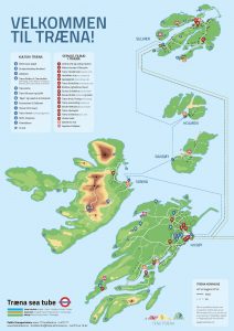 Kart over øyene i Træna