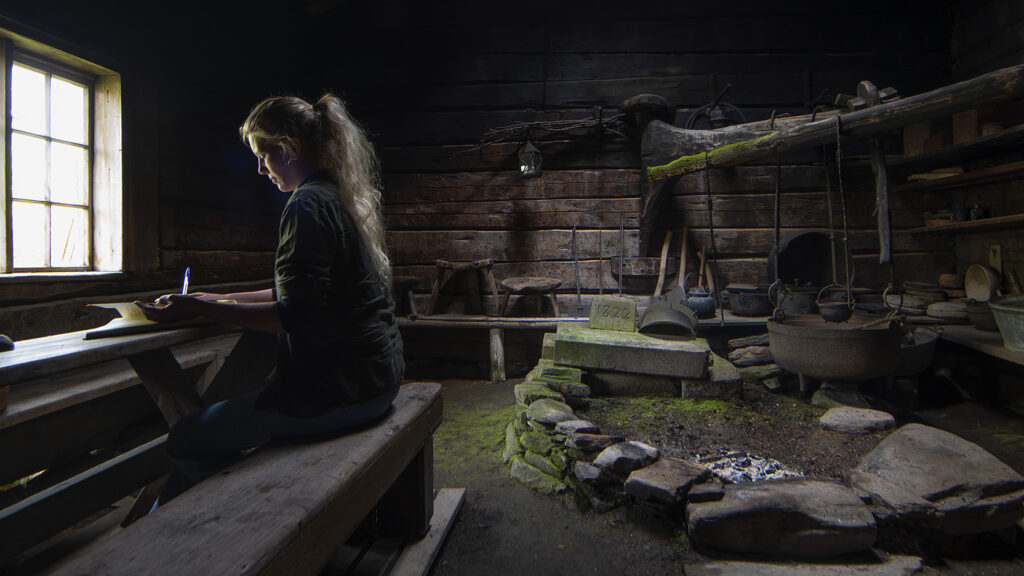 Hemnes Bygdetun, et av Norges eldste trehus, Eldhuset på Aasli