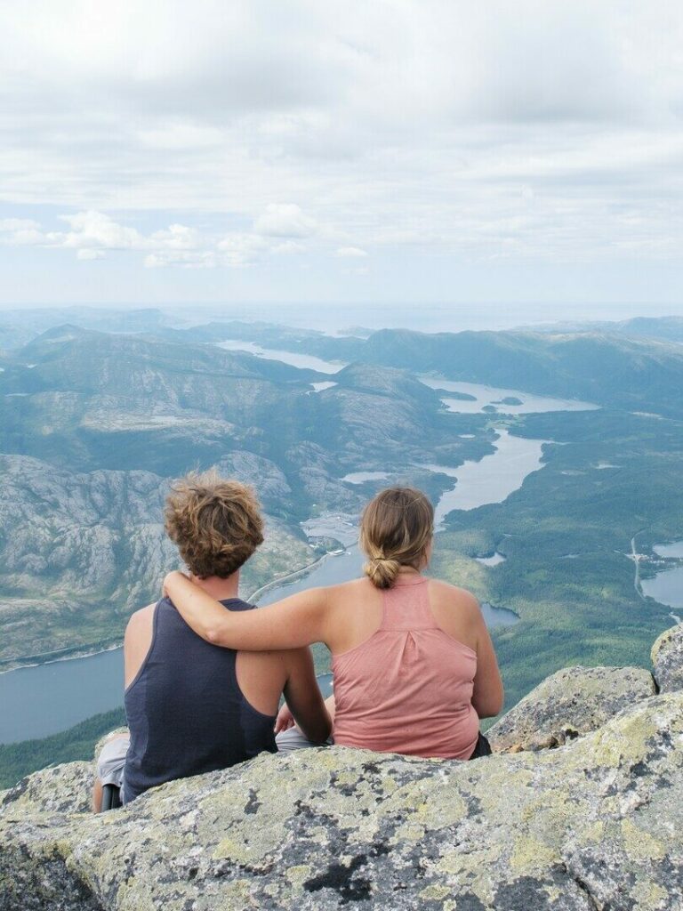 Turgåere på fjelltur til Heilhornet