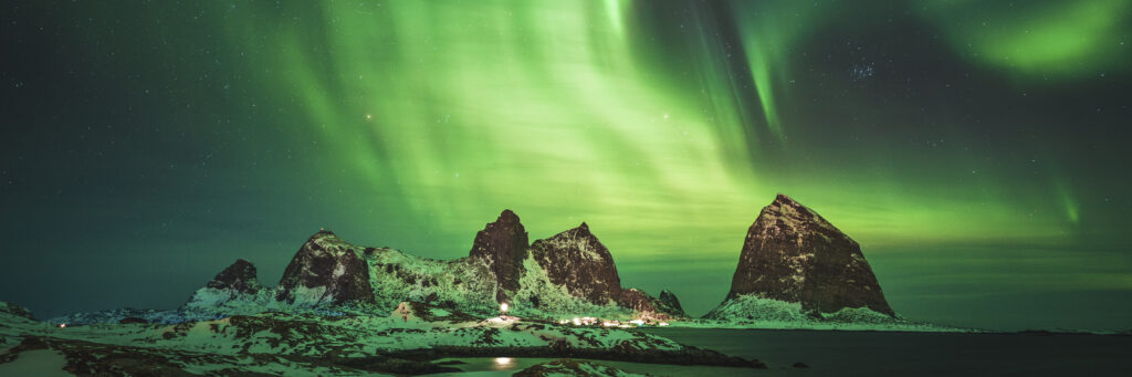 Nordlys over Sanna i Træna