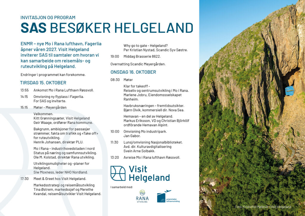 Invitasjon med program for presentasjoner