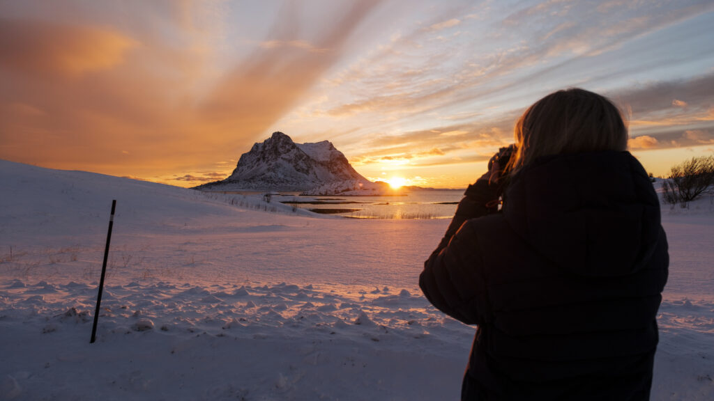 Øya Søla seen from Vega on a winter's day