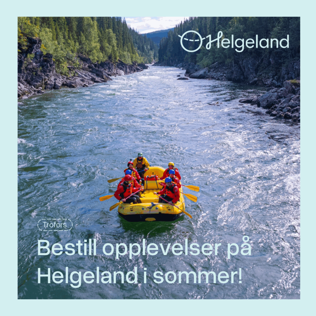 Skjermbilde av Facebook annonse, Rafting Trofors