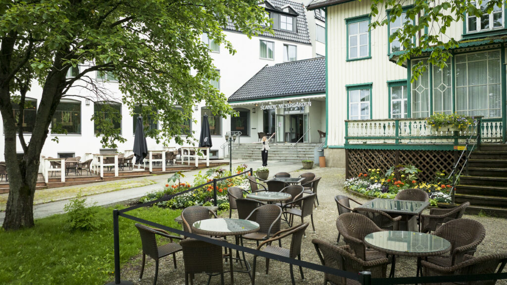 Uteområdet på Meyergården Hotell