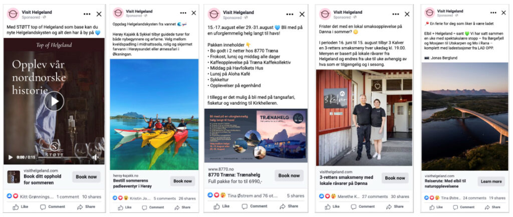 Eksempler på annonser